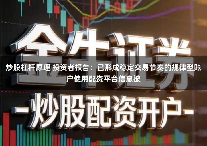 炒股杠杆原理 投资者报告：已形成稳定交易节奏的规律型账户使用配资平台信息披